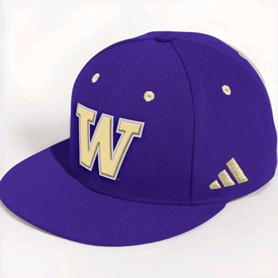 Washington Huskies Adidas Gorra de Lana Ajustada Gorra Púrpura Nueva 7 1/2 Hombres Mujeres NCAA Foto 1 de 4