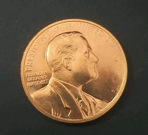Franklin Delano Roosevelt Presidencial En Medalla Conmemorativa (MT.#0773) - Imagen 1 de 2