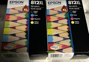 Bundle of 2 Genuine Epson Ink cartridges 812XL - expires 2027. - Photo 1/1