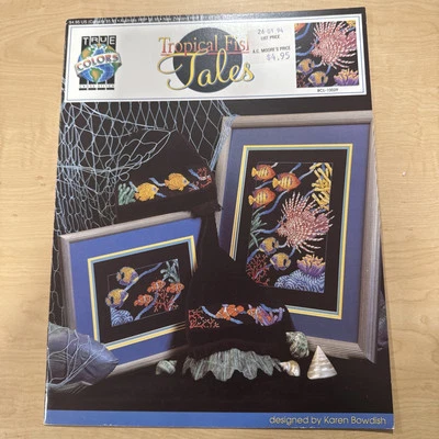 Libro punto de cruz Leisure Arts True Colors: Tropical Fish Tales BCL-10029, 1992 Foto 1 de 2