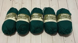 Lote de 5 madejas de lana clásica DK Superwash hilo esmeralda 12200 mismo tinte - Imagen 1 de 4