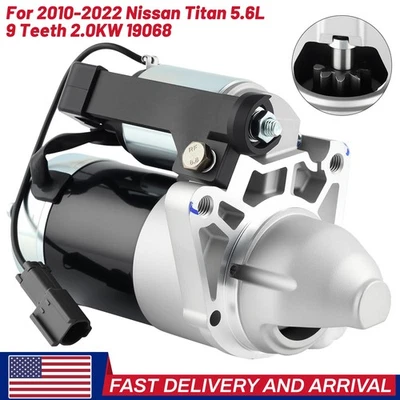 Starter For 2013-2021 Nissan NV2500 NV3500 2016-2022 Titan XD 2017-22 Titan 5.6L - Image 1 of 4
