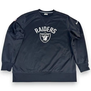 Raiders Mens XL Sweatshirt Therma Fit Pullover Black On Field Apparel - Picture 1 of 11