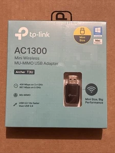 TP-Link AC1300 USB WiFi Adapter (Archer T3U) - 2.4G/5G Dual Band Wireless - Bild 1 von 2