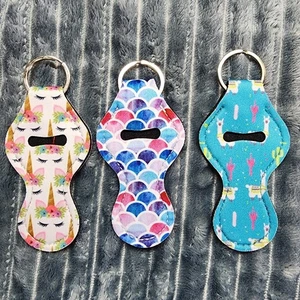 Lama Meerjungfrau Einhorn Schlüsselanhänger Kettenstift/Lippenstift Halter 3 Stück waschbar Neopren - Bild 1 von 4