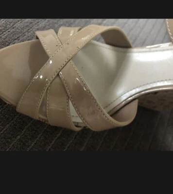 Zapatos al tobillo Mui rosa charol corcho cuña tiras talla 38 Foto 1 de 4