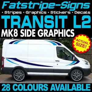 passend für Ford Transit MK8 L2 MWB GRAFIK AUFKLEBER STREIFEN CAMPER VAN WOHNMOBIL ST - Bild 1 von 2