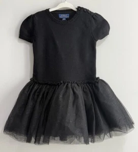 Polo Ralph Lauren Holiday Sweater Tulle Dress Size 3T Wool Blend - Picture 1 of 7