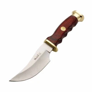 MUELA 7 1/2" SKINNER PAKKAWOOD HANDLE GROOVED 440A BLADE 3 7/8" LEATHER SHEATH - Picture 1 of 2