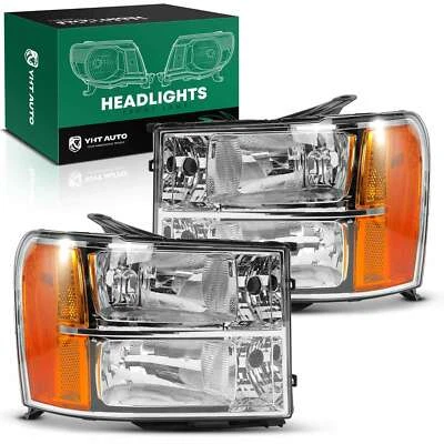 Conjunto de 2 faros delanteros para GMC Sierra 1500 Sierra 2500 HD Sierra 3500 HD Foto 1 de 4