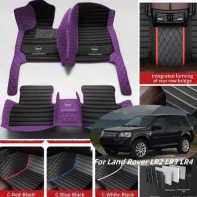 For Land Rover LR2 LR3 LR4 Car Floor Mats Auto Carpets Non-slip Luxury Custom — 第 1/4 张图片