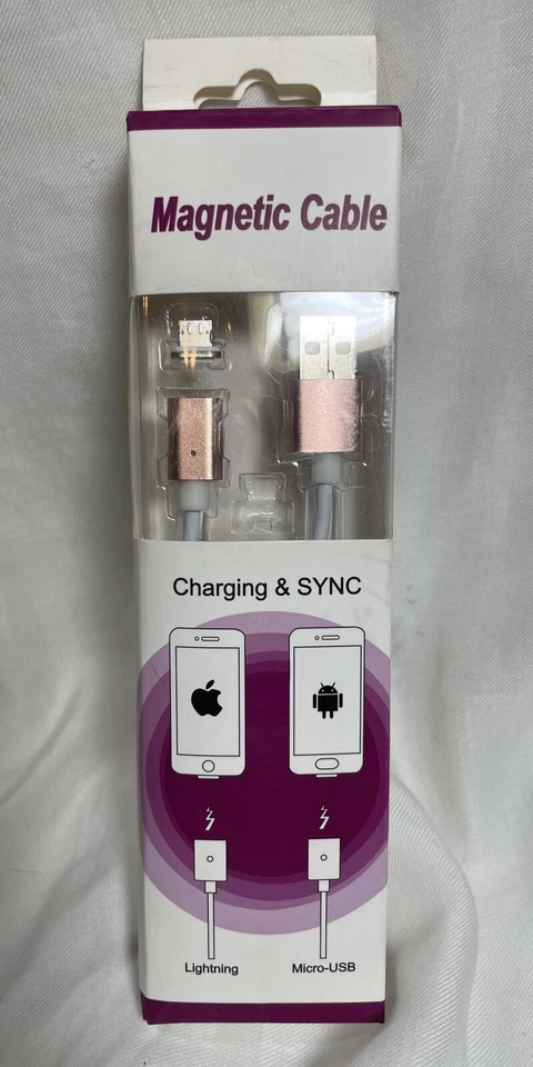 Magnetic Charging Cables for IPhone and Android Quick Charge - Image 1 of 4