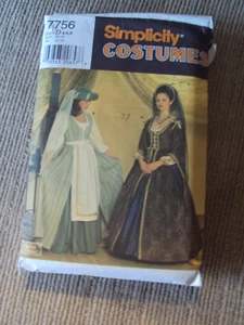 Costume Dress pattern Simplicity No7756 sIZE D - Picture 1 of 3