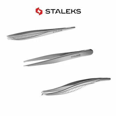 STALEKS Eyebrow Tweezers CLASSIC 10 & 12 professional tools