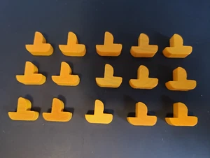 Complete Set of 15 Wood Ships Boats Settlers of Catan Seafarers ORANGE Pieces - Picture 1 of 1