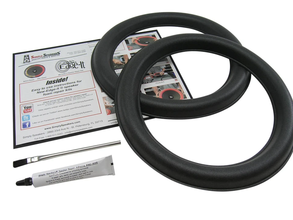 3 JL Audio 12" 12w6v2 Speaker Foam Surround Repair Kit - 12w6 V2