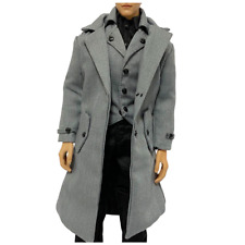 1/6 Grey Coat Pants Clothes Set Fit 12" Male Soldier HT Action Figure Body Doll