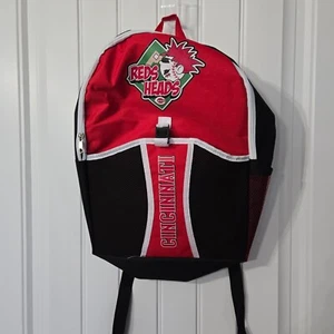 Cincinnati Reds Heads Backpack Bag MLB Red & Black Bookbag Baseball - Picture 1 of 6