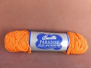 Vintage Bucilla Paradise Lofted Acetate/Nylon Orange 1 oz Skein - Picture 1 of 2