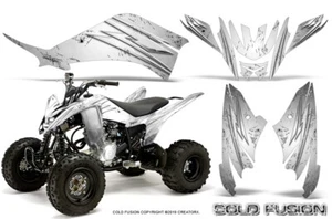 YAMAHA RAPTOR 125 GRAPHICS KIT CREATORX DECALS STICKERS COLD FUSION WHITE - Picture 1 of 1