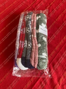 5 Paia Calze Jacquard Super Morbide e Calde Peluche Antiscivolo da Passaggio - Nuove con etichette - Foto 1 di 3