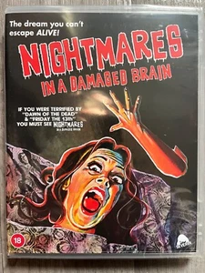 NIGHTMARES IN A DAMAGED BRAIN - 1981 Horror Shocker - Severin R0 Blu ray *NEW* - Picture 1 of 2