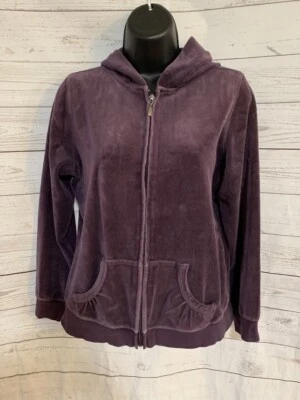Sudadera con capucha para mujer Made For Life cremallera completa mezcla de algodón púrpura talla PS Foto 1 de 4