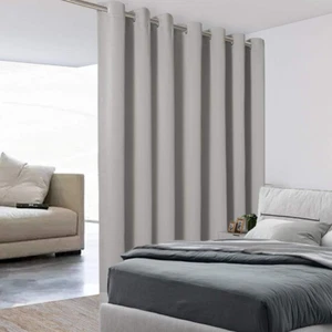 Room Divider Curtain Total Privacy Wall Wide Grommet Room Darkening Curtains for - Picture 1 of 8
