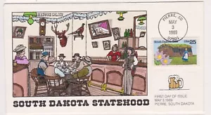 #2416 South Dakota , Collins Hand-painted FDC Perfect!!! - Picture 1 of 1