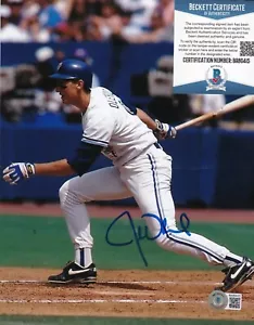 JOHN OLERUD TORONTO BLUE JAYS BECKETT AUTHENTICATED ACTION SIGNED 8x10 - Picture 1 of 1