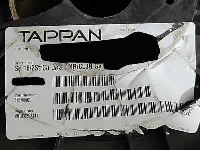 Cable de alarma/comunicación blindado Southwire/Tappan A50039 16/2C CMR gris/100 pies Foto 1 de 4