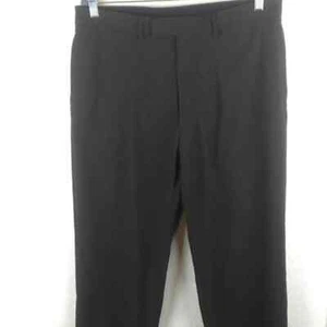 Kenneth Cole Trouser Pants Reaction Mens Brown Gray Classic Flat Front Sz 34X30 - Picture 1 of 5