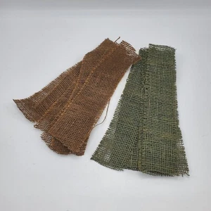 12 pcs 9 Inch WW2 British US Helmet Scrim Green Brown 9 Feet Total Free Shipping - Picture 1 of 5