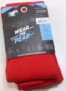Pearsox Red Scarlett AllSport Performance Socks Adult ASSCAD - Picture 1 of 6