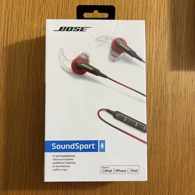 Bose Soundsport Wired In-Ear Headphones Red/W Mic-Sealed For Apple Only - Image 1 of 4