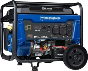 Westinghouse 6,600-W Portable RV Ready Gas Generator w/ Electic Start, CO Sensor - Picture 1 of 12