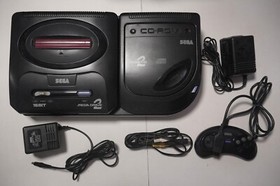 Sega Mega Drive 2 + Mega CD 2 console Japan combo system US Seller