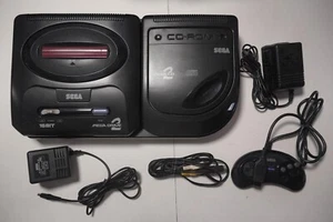 Sega Mega Drive 2 + Mega CD 2 console Japan combo system US Seller - Picture 1 of 12