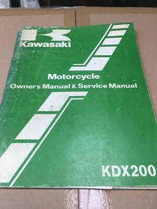 Kawasaki KDX200 A3 Kdx 200Factory Repair Service Manual Book - Bild 1 von 3