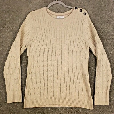 Suéter Charter Club Tejido con Cable Talla 1X XL Mujer Botones Cuello Redondo Top  Foto 1 de 4