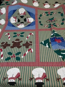 Urlaub Schneemann Muster Panel für Wandbehang, Sofaüberwurf oder Urlaub Tisch (28) - Bild 1 von 7