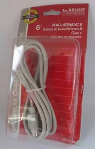 NUEVO De colección MAC SE II a máquina de imágenes CABLE 8 pines Mini Din macho-masculino BELKIN - Imagen 1 de 2