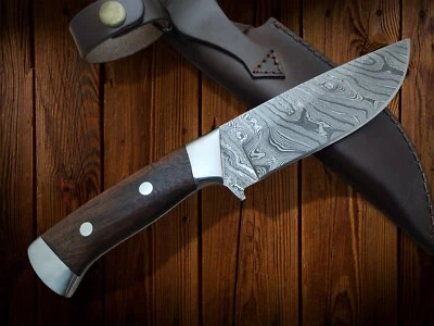 10.2" Custom Handmade Damascus Steel EDC Knife Camping, Survival Hunting Knife - Image 1 of 4