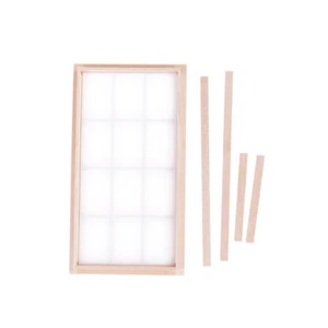1:12 Dollhouse Miniature Wooden Traditional 12-pane Mini Window Frame Fad Y MN