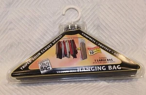 Original Space Bag Hanging Bag Vacuum Seal Compress up to 10 Garments New - Picture 1 of 5