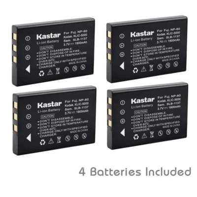 Batería Kastar FNP60 para SAMSUNG Digimax U-CA4, U-CA401, U-CA5, U-CA501 Foto 1 de 4