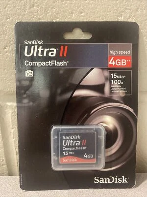 New Sealed SanDisk 4GB 15MB/s Ultra CompactFlash Card Work College Store “E Bin” - Image 1 of 2