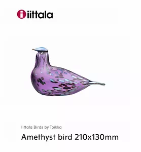 Iittala Toikka Birds Birds 140° Anniversario Numerata Ametista 210x130mm NUOVA Scatola - Foto 1 di 14