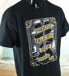Fingerstyle Collective GUITAR Festival 2019 SHIRT XL Black Cotton Acoustic EUC - Picture 1 of 8