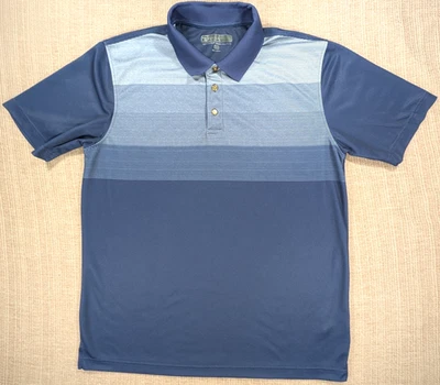 Pebble Beach Men’s Short Sleeve Dry-Luxe Performance Polo Blue Large - Image 1 of 4
